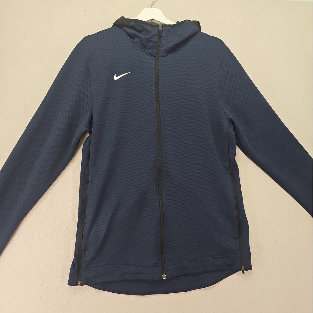 Nike Hoodie Men's Medium Blue Therma Flex Showtime Basketball Dri-Fit AT5347-419